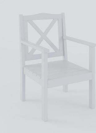 Крісло дерев'яне вуличне wooden lake. садове крісло з дерева. summer-k-white-0