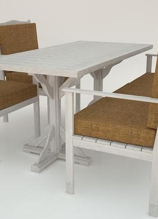 Садові меблі з дерева - непромокальні подушки окремо колір на вибір.