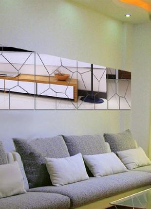 Большие настенные часы. настенное панно зеркальное 2000*1000мм (панно, модель r5)