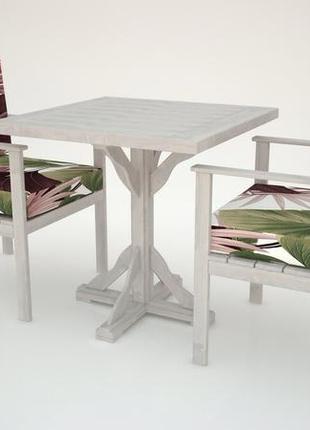 Деревянный стол уличный квадратный wooden lake 80смx80см коричневый summer-sm-brown3 фото