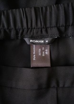 Р 16/50-52 стильні базові легкі чорні штани-штани стрейчеві слім із високою талією roman4 фото