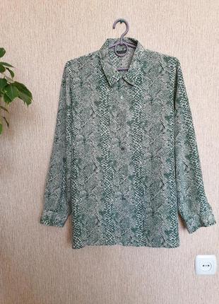Легка красива блузка, сорочка в трендовий принт від debenhams classics, 100% шовк5 фото