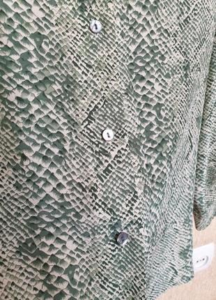 Легка красива блузка, сорочка в трендовий принт від debenhams classics, 100% шовк6 фото