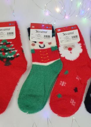 Носки женские новогодние 37-41 набор 5 пар. кашемировые носки женские на подарок. новогодние носки набор4 фото