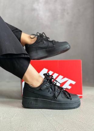 Кроссовки nike air force 1 low black off shoelaces