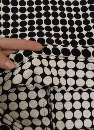 Новая белая в черный горох женская юбка мини от top shop размер 404 фото