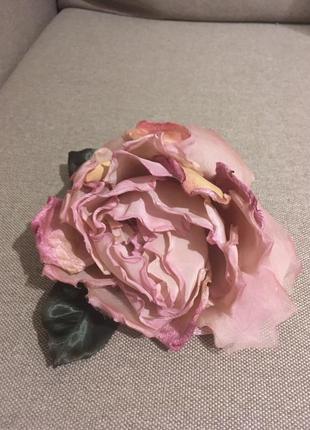 Міні капелюшок,гребінь для аолос з трояндою