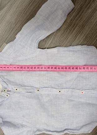 Льняная рубашка zara 7