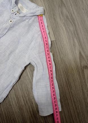 Льняная рубашка zara 8