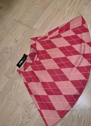 Женская юбка,теннисная юбка  в ромб