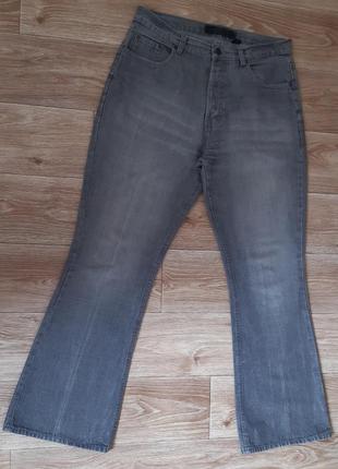 Сірі штани джинси кльош жіночі,талія 93см