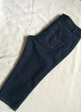 Супер джинсы укороченные бриджи стреч  3xl (54)4 фото