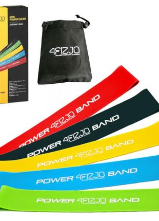 Резинки для фитнеса 4fizjo mini power band набор 5 шт 1-20 кг 4fj1110 .