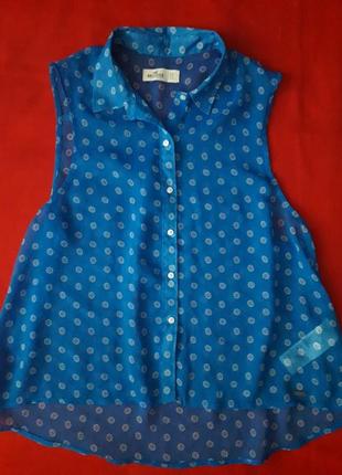 Легка шифонова блуза, сорочка без рукавів hollister