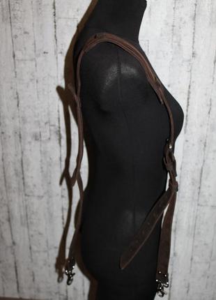 Міцний плечовий ремінь шкіряний 100% натуральна шкіра5 фото