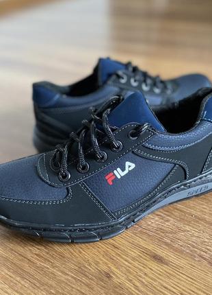 Мужские туфли черные с синими вставками спортивные прошитые удобные5 фото