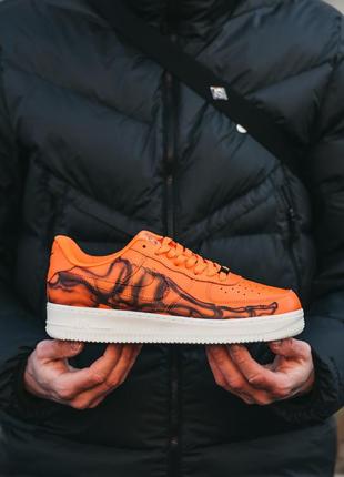 Nike air force 1 low orange black white, кроссовки мужские найк аир форс, кроссовки мужественные найк форс