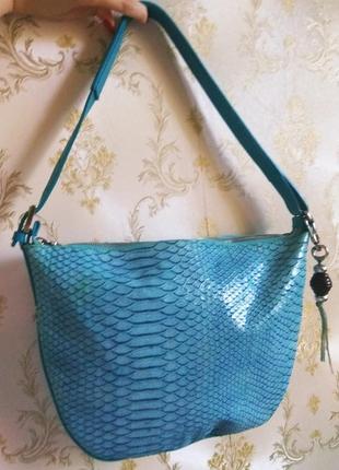 Стильная сумка furla (оригинал) цвета морской волны 100% кожа1 фото