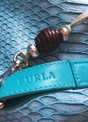 Стильна сумка furla (оригінал) кольору морської хвилі 100% шкіра3 фото