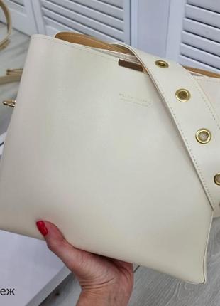 Сумка кросс боди с широким ремнем через плечо3 фото