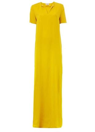 Жовта сукня максі з v-подібним вирізом від amrit