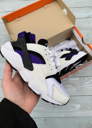Оригинал nike paint air huarache white purple оригинальные кроссовки найк хуарачи