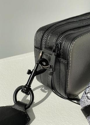 Женская сумка clot Apparel small camera bag silver black