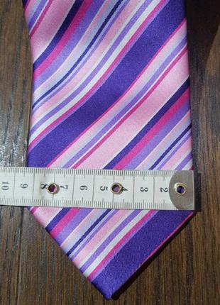 Яскрава смугаста шовкова краватка6 фото