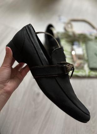 Кожаные туфли мокасины zara