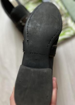 Кожаные туфли мокасины zara9 фото