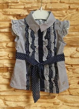 Нарядна блузка/туніка/сорочка fun&fun (італія) на 6-9 місяців