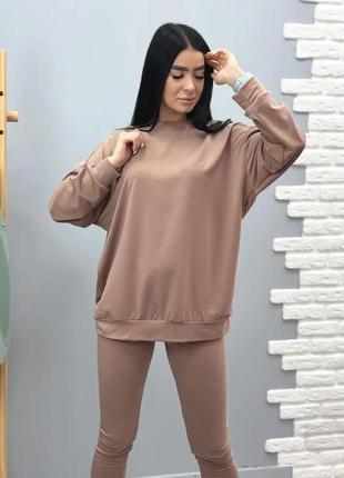 Жіночий костюм з худі та лосинами, весняний шик!2 фото