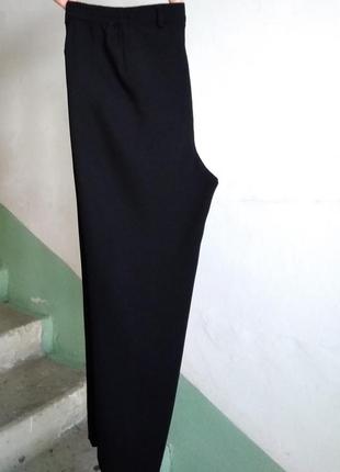 Р 18 / 52-54 укороченные 7/8 черные офисные штаны брюки стрейчевые слим с высокой талией toni3 фото