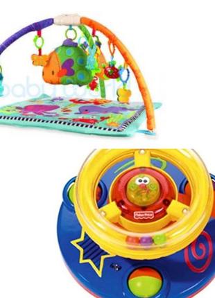 Розвиваючий килимок+іграшка fisher price