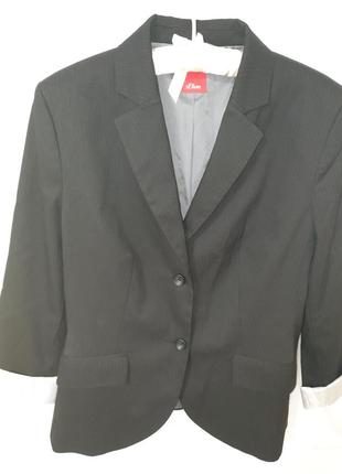 Женский черный пиджак жакет s oliver2 фото