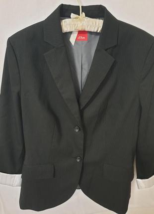 Женский черный пиджак жакет s oliver4 фото