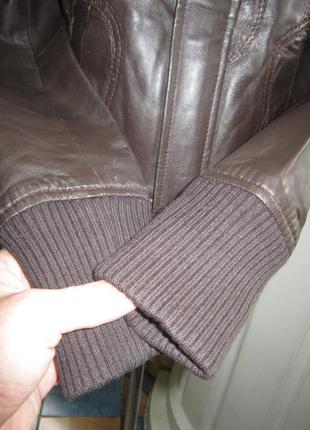 Кожаная! классная куртка* mng *