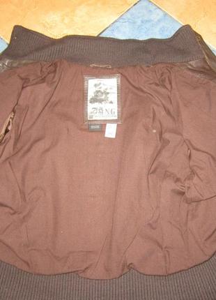 Кожаная! классная куртка* mng *