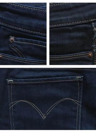 Темно-синие скинни levi's curve id w25-l32 slight curve6 фото