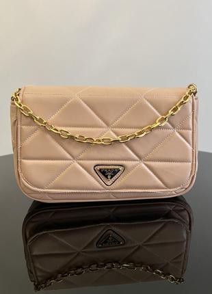 Женская сумка прада стильная розовая сумка prada pink 2в12 фото