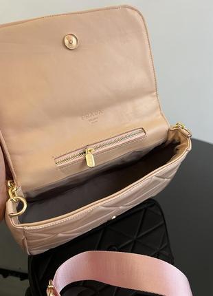 Женская сумка прада стильная розовая сумка prada pink 2в16 фото