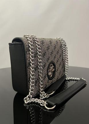 Женская сумка модная сумка на плечо серая серебряная2 фото