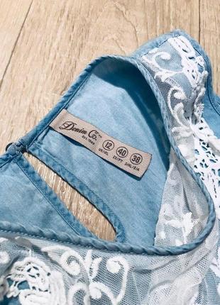 Нежное красивое платье "denim co" 100% хлопок3 фото