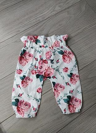 Штани літні на дівчинку 3-6 місяців