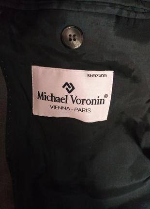 Мужской серый оригинальный жакет, пиджак michael voronin3 фото