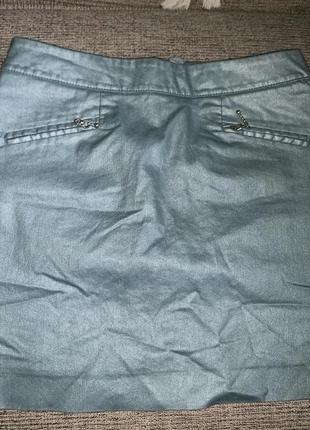 Спідничка, юбка h&m металік джинс