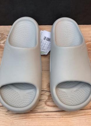 Шлепки слайды кроксы серые crocs mellow slide gray  шлепанцы унисекс женские мужские кроксы4 фото