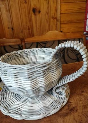 Кашпо для цветов, чашка конфета, handmade