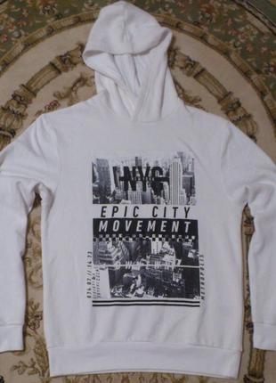 Худи женская хлопковая с принтом худі жіноча бавовняна толстовка балахон кофта h&m р.s🇸🇪🇰🇭