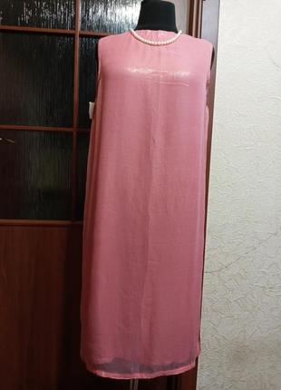 Платье нарядное,вечернее,коктельное,вискоза+ шифон,р.54,52,50.ц.320 гр